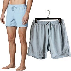 Cuts Clothing 7" Unlined Crossover Shorts Men Medium Sky Blue The Friday Project